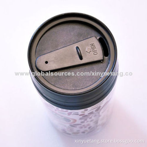 Plastic Cups, 300mL, BPA-free, Double Wall Insert Paper, Shenzhen Manufacturer, Any Color